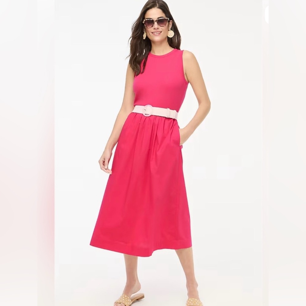 J. Crew sleeveless ribbed midi dress, NWT